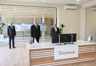 Ilham Aliyev Attended the Inauguration of the 330 kV “Shafag” Substation, Owned By “AzerEnerji” OJSC, In the Village of Soltanli, Jabrayil District