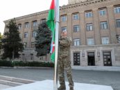 Ilham Aliyev Raised the Flag of Azerbaijan in Khankandi