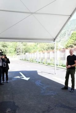 Ilham Aliyev and Mehriban Aliyeva Attended Inauguration of “Yukhari Vang” Hydroelectric Power Plant on Tartar River in Kalbajar