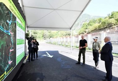 Ilham Aliyev and Mehriban Aliyeva Attended Inauguration of “Yukhari Vang” Hydroelectric Power Plant on Tartar River in Kalbajar