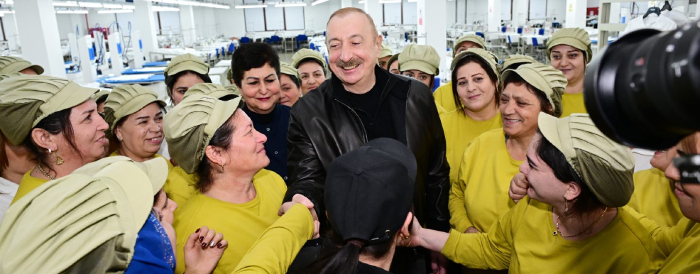 Ilham Aliyev Visited Khankendi Garment Factory