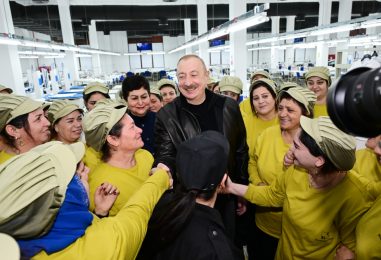 Ilham Aliyev Visited Khankendi Garment Factory