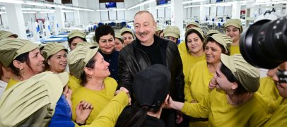 Ilham Aliyev Visited Khankendi Garment Factory