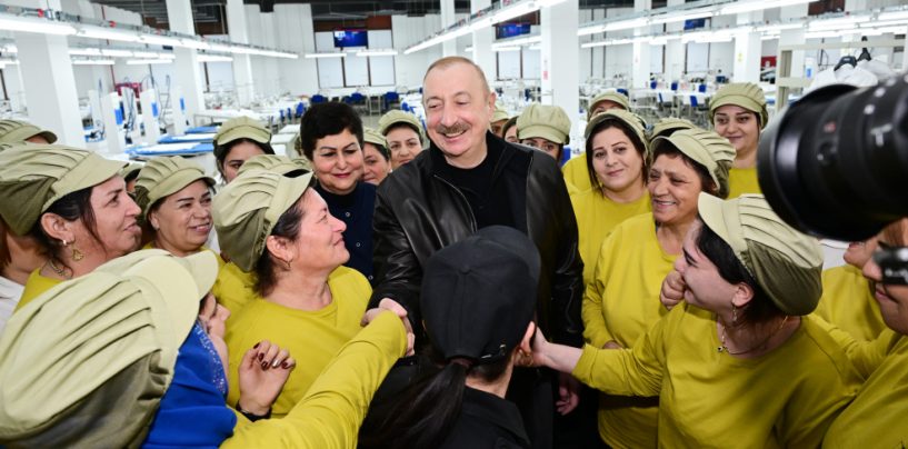 Ilham Aliyev Visited Khankendi Garment Factory