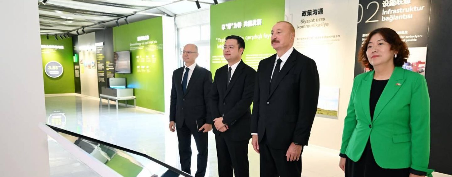 Ilham Aliyev Attends the Inauguration of the Gobustan Solar Power Plant