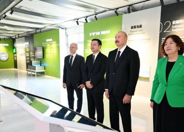 Ilham Aliyev Attends the Inauguration of the Gobustan Solar Power Plant