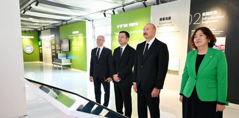 Ilham Aliyev Attends the Inauguration of the Gobustan Solar Power Plant